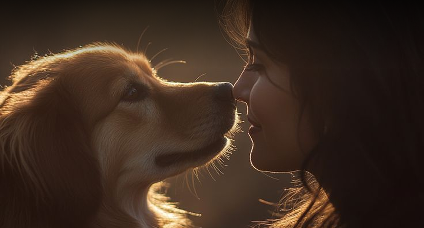Pet parent with dog — end of life care